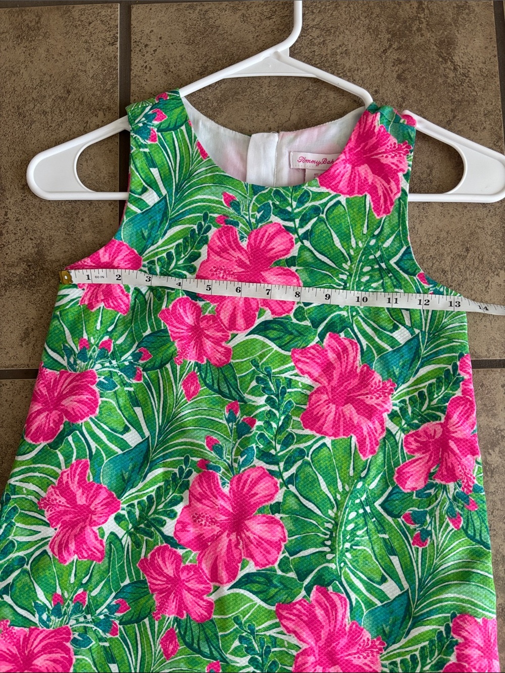 Tommy Bahama Girl’s Tropical Pink Flower Dress Size 8 - Picture 5 of 6